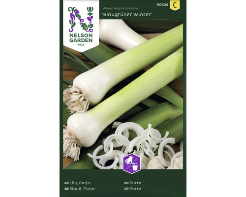Purjolökfrö NELSON GARDEN Blaugrüner Winter vinter Vinterpurjolök 'Blaugrüner Winter', Allium ampeloprasum