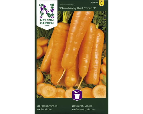 Morotsfrö NELSON GARDEN höst/vinter Chantenay Red Cor. Nelson Garden Chantenay Red Cored 3 morotsfröförpackning