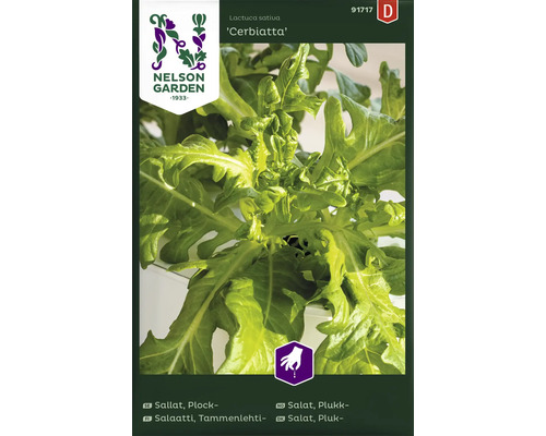 Nelson Garden Logo. Sallatsfrö Cerbiatta.