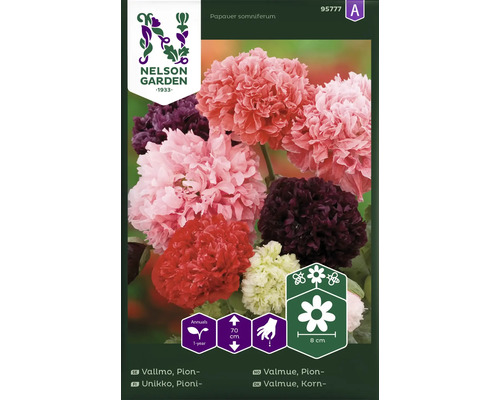 Förpackning med Nelson Garden vallmofrön