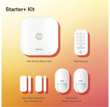 Yale larmsystem startpaket+ med larmhubb, knappsats, två fönster-/dörrkontakter och två rörelsesensorer