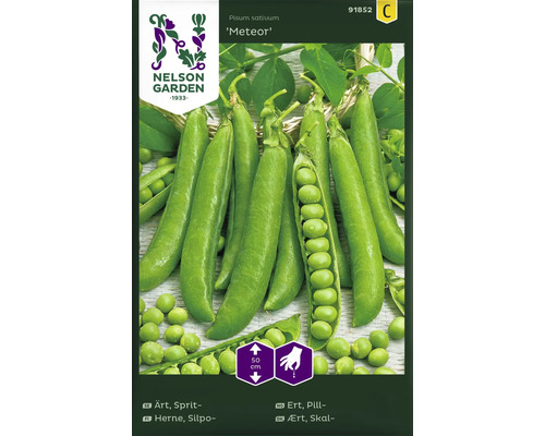 Nelson Garden ärtsfröer Meteor, sort Pisum sativum