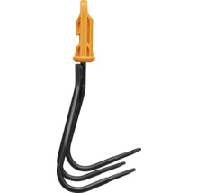 Trädgårdsredskap med tre tänder och handtag