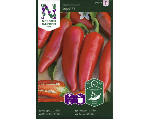 Fröförpackning för chili 'Japo' F1 från Nelson Garden