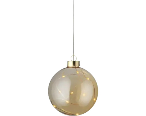 Dekorativ julkula med LED-lampor för upphängning