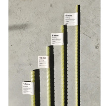 Kompositfiberstavar i olika diametrar med materialinformation