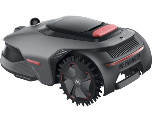 Robotgräsklippare i grått och svart