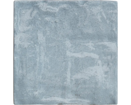 Kakel Riad sky blå blank 10x10x0,85cm Fyrkantig golvplatta med strukturerad yta