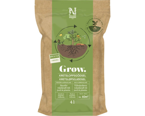 Förpackning med kretsloppsgödsel för trädgård och grönsaksland