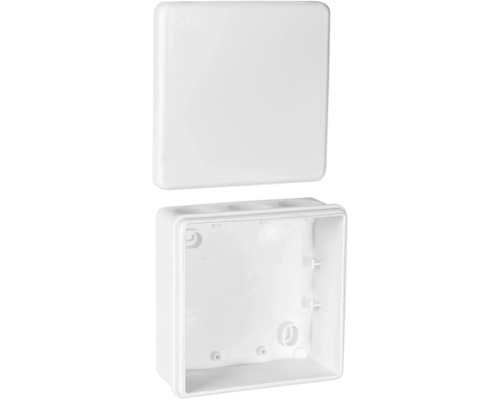 Utanpåliggande hölje av plast med lock, installationsmaterial för elinstallation