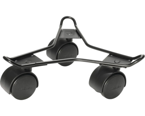 Blomvagn WAGNER SYSTEM stål 30x30x6,5cm svart Rullvagn för blomkrukor