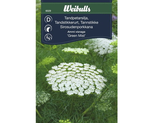Fröförpackning Weibulls Tandpetarsilja 'Green Mist'