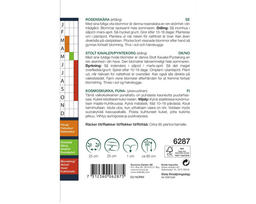 Information om sådd och odling av sommarblommor