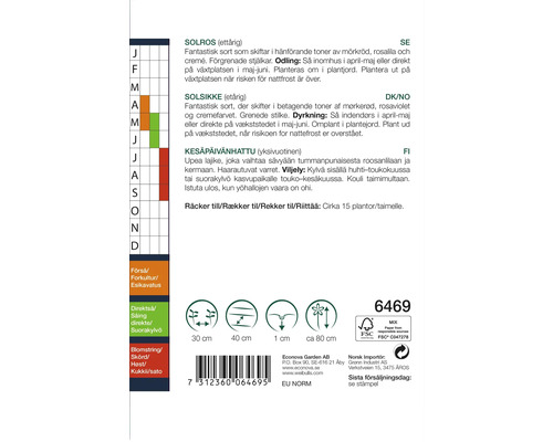Information om sådd och plantering av blommor