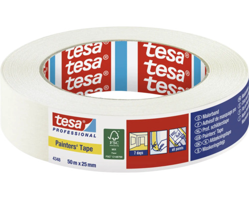 Målartejp Professional TESA 25mm 50m Tesa Maskeringstejp 50 meter gånger 25 millimeter
