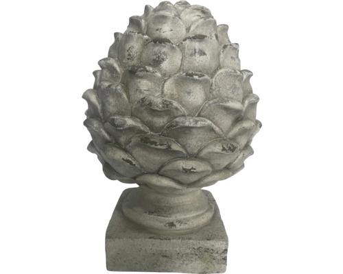 Dekorativt konstobjekt i form av en kronärtskocka på en sockel