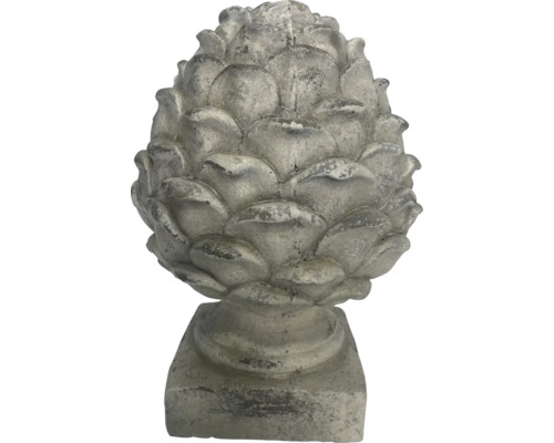 Dekorativ prydnadsfigur i form av en tallkotte för trädgården