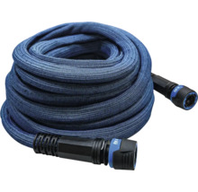 Trädgårdsslang med textilomspunnen och anslutningsstycken