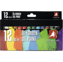 The Wall Art oljefärgsset med tolv färger i tuber