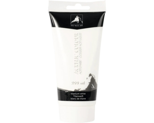 Akrylfärg titanvit 200ml Tub med vit akrylfärg, 200 ml