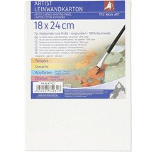 Konstnärsduk kartong 18 x 24 cm, förgrundad, 100 procent bomull