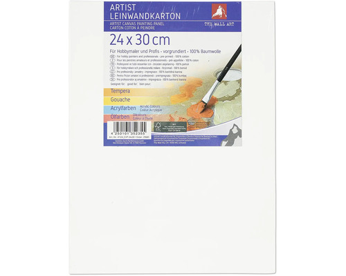 The Wall Art målarduk, 24 x 30 cm, lämplig för tempera, gouache, akrylfärger och oljefärger