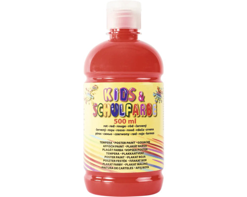 Barnfärg Tempera röd 500ml Röd barn- och skolfärg i 500 ml behållare