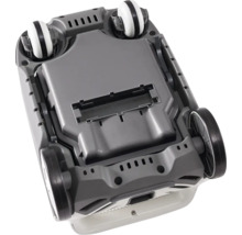 Undersida av poolrengöringsrobot med hjul