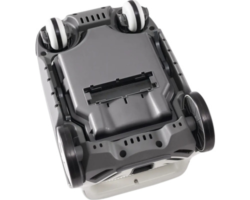 Undersida av poolrengöringsrobot med hjul