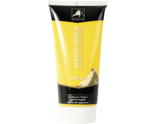 Akrylfärg gul 200ml Tub med gul akrylfärg, 200 ml