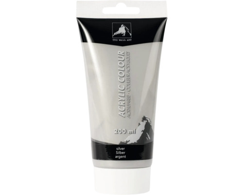 Tub med silverfärgad akrylfärg, 200 ml
