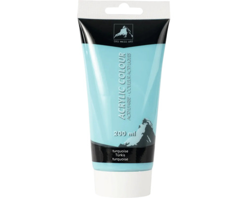 Akrylfärg turkos 200ml Tub med turkos akrylfärg, 200 ml