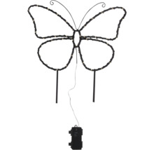 Fjärils trädgårdsdekoration med LED-lampor och batteridrift