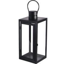 Dekorativ lykta av metall och glas med handtag