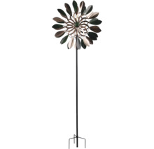 Vindsnurra i metall med bladdesign för trädgården