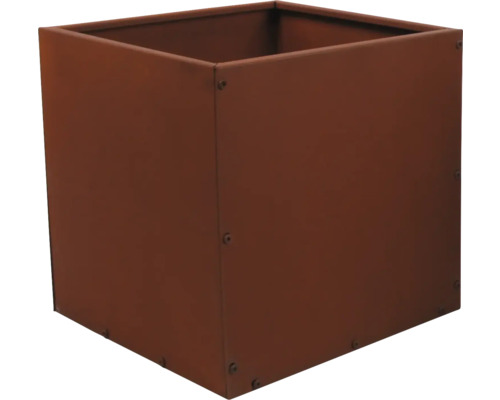 Fyrkantig metallplanteringslåda