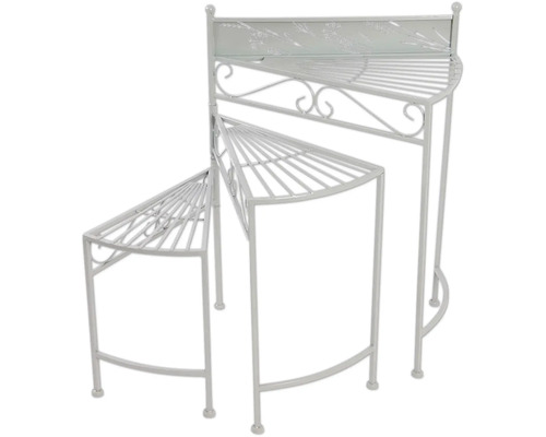 Blomtrappa LAFIORA 50x31x68,5cm Planteringsstege i metall med tre nivåer för trädgården eller balkongen