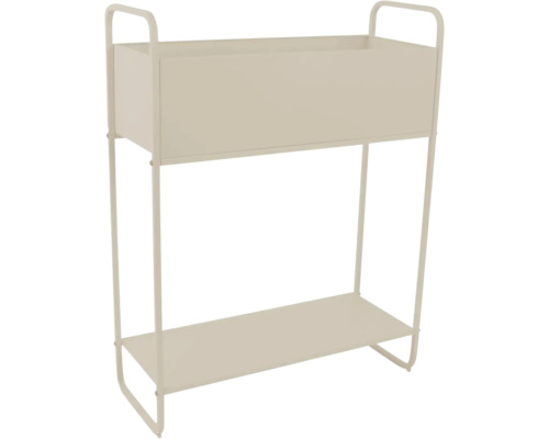 Metallplanteringslåda med hylla