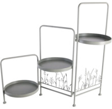 Växtställ med tre nivåer och gräsdekoration