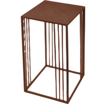 Fyrkantigt sidobord av metall