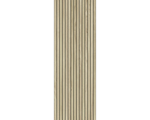 Träpanel med smala, vertikala lameller