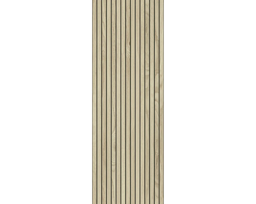 Träpanel med vertikala lameller för väggbeklädnad