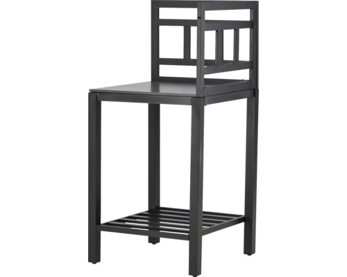 Ståbord med ryggstöd och hylla