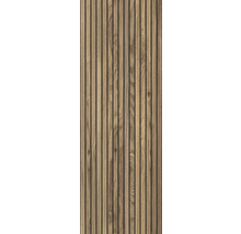 Träpanel med vertikala träribbor för väggbeklädnad