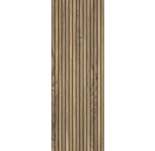 Akustikpanel av trä med lamellstruktur