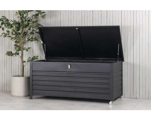 Öppen förvaringslåda för utomhusbruk med hjul