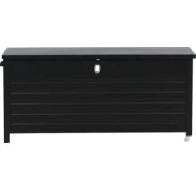 Svart förvaringsbox i plast för utomhusbruk