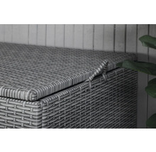 Detaljvy av en förvaringslåda av rotting.