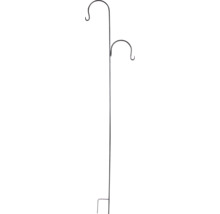 Metall växtampelställ med två krokar