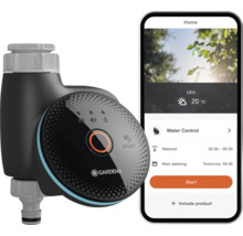 Gardena Smart Water Control med tillhörande smartphone-app för trädgårdsbevattningsstyrning